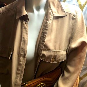 Taupe Blouse with pockets